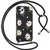Yirlbey Cover con Cordino per iPhone 11 Pro Max 6,5 Pollici Disegno Fiori Custodia Aesthetic Disegni con Laccio Tracolla Corda Collana per Cellulare, Antiurto Ultra Sottile Morbido Silicone Donna Case