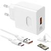 Quvxzy Caricabatterie rapido da 66 W Supercharge per Honor Huawei 200Lite 400 Magic7, caricatore rapido superricarica con USB C 1,5 m per Honor 90 70 X6/8b Pad X8a X9 Magic5/6 Pro