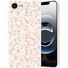 Guxira Cover Protettiva per iPhone 16e, Carino Floreale Design Custodia Antiurto Silicone Cover Antipolvere Protettiva Case per iPhone 16e - Piccola Rosa