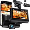 iZEEKER Telecamera da Cruscotto 4K Anteriore e Posteriore con Wi-Fi GPS, Telecamera Dual 4K+1080P per Auto con Scheda SD da 32GB, WDR, Visione Notturna, Modalità Parcheggio, Sensore G