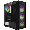 GAMDIAS AURA GC2 Elite Case da Gaming ATX per PC Mid-Tower, Pannello Laterale in Vetro Temperato, Include 4 ventole ARGB da 120 mm, Design a Mesh ad Alto Flusso d'Aria, Sync con Scheda Madre, Nero