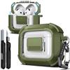R-fun Custodia protettiva R-fun per AirPods 4a generazione, chiusura magnetica automatica, con kit di pulizia, adatta per custodia protettiva Airpods 4 (2024) -Verde