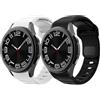 SOLOLUP 2 Pezzi Silicone Cinturino per Galaxy Watch 6/5/4 6/4 Classic 5 Pro | Morbido Sport Cinturini per Samsung Galaxy Watch 6/5/4/Active 2 40/44mm 5 Pro 45mm 6/4 Classic 46/42mm Uomo Donna
