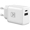 Wanfocyu Caricabatterie USB C da 45 W per Samsung, caricabatterie rapido Samsung a 2 porte USB C+A GaN II per Galaxy S23 Ultra/S23+/Tab S8 Ultra/Tab S7 FE/Z Fold4/Z Flip4 iPhone/MacBook