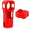 Hensych Custodia protettiva in silicone con copriobiettivo per fotocamera Insta360 ONE RS da 1 pollice 360 Edition Protezione per lenti Resistente ai graffi per Insta360 ONE RS(Rosso)