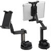 QWORK® Supporto per tablet e cellulari da 4,7 a 12,9 pollici per auto - Bracci di prolunga multipli, ventosa extra stabile, per cruscotto e parabrezza