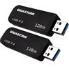 Gigastone Chiavetta USB 128 GB Set da 2, Z30 USB 3.2 Gen 1 Professional Serie, Senza cappuccio con design retrattile, compatibile con interfaccia USB 2.0 / USB 3.0 / USB 3.1