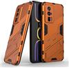 ESTH® Custodia per Xiaomi Poco F5 Pro 5G/Redmi K60 Pro/K60 con Supporto [Compatibile con Supporto Magnetico per Auto] Cover Paraurti PC + TPU, Arancia
