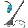 tomzz Audio 1057-002 Fakra antenna tetto in design 16V con amplificatore compatibile con Audi Skoda VW 72 gradi asta 17.5cm
