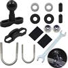 letuxaamz Adattatore Attacco Sfera Base Compatibile - Ram Mount Moto Accessori Supporto Testa Sferica Con Supporti Ram Supporto Telefono Da Bicicletta Bicicletta, 1 Pz, Alluminio 1 Testa a sfera (1)