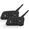 SolaMr V4 PLUS Interfono Moto Coppia, Bluetooth 5.1 Interfono Casco, Interphone Moto con Riduzione del Rumore CVC, Radio FM e Intercomunicazione a 4 vie per una Distanza di Fino a 1500 m - 2PACK