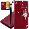 IMEIKONST Custodia Compatible avec Samsung Galaxy S25, Gufo Glitter Design in Rilievo Flip Caso in PU Pelle Magnetica Portafoglio Slot per Schede Cover per Samsung S25. Owl Marrone YK