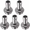 Annadue Raccordo per Raffreddamento Ad Acqua per PC da 6 Pezzi, Connettore a Innesto con Filettatura G1/4 a Due Contatti per Tubo con Anello in Silicone Nascosto, Resistenza Ridotta (9 mm)