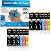 LOSMANN 550 551 XL Cartucce compatibili per Canon PGI-550 XL CLI-551 XL per Pixma MX725 MX925 MX920 MG5650 MG5550 MG6650 iP7250 iX6850 iP7200 MG5400 MG6350 MG6450 MG5450 MG7150 MG7500 (12-Pack)