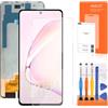 AGCUT Schermo LCD OLED per Samsung Galaxy Note 10 Lite SM-N770F SM-N770F/DS SM-N770F/DSM LCD Display Digitalizer Touch Screen Assemblea Completa con Strumenti (Nero, Supporto Impronte Digitali)