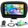 VECHTEL 4G+128G Autoradio Android 15 per FIAT 500X 2014-2020, 9'' In-Cell HD Schermo Tactile co Carplay Android Auto senza Fili, Stereo Auto Supporto GPS Wi-Fi USB Bluetooth Radio FM RDS Retrocamera