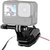 PULUZ Supporto per parabrezza moto Action Camera Clip per Go Pro Hero12 Black/DJI Osmo Action 4 / Insta360 X5 X4 / Ace Pro, morsetto per action camera