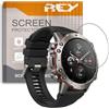 REY Pack 3X Pellicola salvaschermo per AMAZFIT Falcon - T-Rex 3, Vetro temperato, di qualità Premium