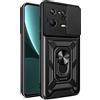 ESTH® Custodia per Xiaomi 13 Pro con Custodia per Fotocamera Scorrevole e Supporto ad Anello [Cover Paraurti Compatibile con Supporto Magnetico per Auto], Nero