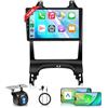 Rimoody 4+64G Android Autoradio per Peugeot 3008 5008 2009-2016 9 Pollici HD Senza Fili Carplay Autoradio con Android Auto Navi GPS Mirror Link Bluetooth WiFi/FM/RDS/EQ/SWC/USB Telecamera Posteriore