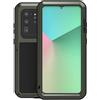 FONREST FONRES Tutto Il Corpo Custodia per Samsung Galaxy S20 Ultra 5G 6,9-Pollice, Love Mei Antiurto All'aperto Ibrido Metallo Antipolvere Cover con Vetro temperato, Supporta la Ricarica Wireless(Nero)