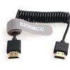 SZRMCC Cavo HDMI 8K 2.1 Ultra Alta Velocità a Spirale per Z Cam E2, Portkeys BM5, Atomos Shinobi Ninjav V Monitor, Sony Canon Camera
