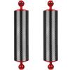 FEICHAO 2PCS D60mm 10/12 pollici Galleggiabilità 447 g / 550 g Fotografia subacquea Lampada in fibra di carbonio Braccio a mano 1 pollice Doppia testa a sfera Versione aggiornata (10inch Red)