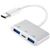 NFHK Tipo C USB-C a doppio tipo A USB 3.0 femmina con adattatore di ricarica PD compatibile con computer portatile, tablet, telefono, NF-UC-155-TC003