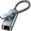 fairikabe - Adattatore di rete USB 3.0 a RJ45 Gigabit NIC adattatore di rete, adattatore USB per computer portatile, Nintendo Switch, PC, MacOS, Linux, Windows