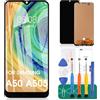 SRJTEK Schermo LCD di ricambio TFT per Samsung Galaxy A50 da 6,4 pollici, display LCD SM-A505, kit di riparazione digitalizzatore touch, senza cornice (nero, nessuna funzione FigerPrint)