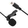 Tangxi Microfono a Risvolto USB Lavalier, intervista Professionale Microfono omnidirezionale dal Vivo Microfono a Clip per Collare lavalier per GoPro Hero 3/3 +/4