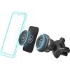 Wicked Chili Supporto Magnetico per Ventola Compatibile con iPhone 13, 12, 11 PRO Max Mini, X, SE, Samsung Galaxy, per Cellulare da Auto per griglia di Ventilazione (con 2 Piastre Metalliche)