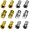 LYTIVAGEN Set di Connettori F con Connettore 4 x Connettore F 8 x F-Plug Set di Connettori F 7mm Guarnizione di Gomma Cavo Coassiale ad Alto Dado Cavo Dell'antenna per Cavo SAT Sistemi BK
