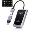 Kinhank Adattatore Android Auto Wireless con NFC, Adattatore Wireless Android Auto per Aggiornare Android Auto Cablato di Fabbrica, Plug and Play, 5.8G Dongle Android Auto Compatibile con Android 11+, USB C/A
