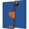 Verco Samsung Galaxy M32 Custodia per Cellulare, Caso Tessuto per Samsung M32 Cover Tessilo Portafoglio Case, Blu