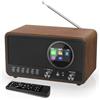 Monodeal Radio portatile DAB (DAB+, DAB Plus, FM, sveglia, altoparlante HiFi 5W, jack per cuffie, display TFT, controllo tasti), radio da cucina con 60 preset, radiosveglia con timer snooze