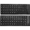 PATIKIL Portoghese & Lingua SpagnolaTastiera Adesivi, 2pz Universale Tastiera Sostituzione Copertura Smerigliata per Notebook Computer, Nero Sfondo Bianco Scritte