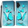 Haninsuze Cover per Samsung Galaxy A13 4G/5G/A04s, Portafoglio PU Pelle, farfalla | Interno TPU Antiurto, Anti-Graffio, Fessura per Schede, Supporto Stand, Design Libro, Flip