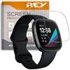 REY Pack 6X Pellicola salvaschermo per Fitbit Sense - Fitbit Versa 3, qualità Premium