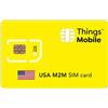 Things Mobile SIM Card M2M STATI UNITI - Things Mobile con copertura globale e rete multi-operatore GSM/2G/3G/4G LTE, senza costi fissi, senza scadenza e tariffe competitive, con 10 € di credito incluso