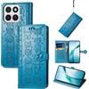 JIUNINE Cover per Honor 400 Smart, Custodia Libro in Pelle Portafoglio Flip Case Antiurto con Modello di Cane e Gatto [Porta Carte] [Magnetica] [Interno TPU], Blu