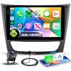 VECHTEL 4G+128G Autoradio Android 15 per Mercedes-Benz Classe E W211 S211/Classe CLS C219 2005-2008, 9'' In-Cell Schermo Tactile co Carplay Android Auto senza Fili GPS WiFi USB Bluetooth FM RDS Camera