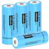 PKCELL - Batterie ricaricabili 18500 agli ioni di litio, da 3,7 V, 1400 mAh, 4 pezzi
