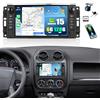 CAMECHO Android 15, 6G+128G 8Core CAMECHO Autoradio per Jeep Wrangler Compass Grand Cherokee/Chrysler 300C/Dodge Ram/Chevrolet, Schermo da 7 Pollici con Carplay Android Auto GPS WiFi BT FM/RDS Telecamera MIC