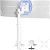 Putilsen Mount Supporto Monitor Scrivania da 27-57'', Braccio Monitor, Capacità fino a 27 kg, Altezza Regolabile, Inclinazione, Rotazione, Vesa 75 100 200 mm, Bianco