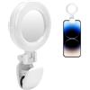 VOSSOT Luce Selfie Ring Light con Specchio,Luce LED Ruotabile a 180° 3 colori dimmerabili Ricarica USB-C Lampada Portatile per Trucco Videochiamate Zoom TikTok Vlog Compatibile con iPhone e Android