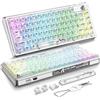 VGN GAMEPOWER K75 PRO Tastiera Meccanica al 75% con Manopola e Copritastiera Trasparente,Tastiera TKL 82 Tasti Hot-Swap Gasket Mounted,Supporto QMK/VIA,2,4Ghz/BT5.0/USB-C Cablata,18 RGB,per Win/Mac