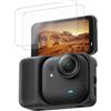 K&F CONCEPT Pellicola Temperata a Sgancio Rapido per Schermo Insta360 GO Ultra (3 Pezzi) - Include 3 Kit di Pulizia - Vendita B2B & B2C