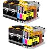 Supply Guy 10 cartucce compatibile con Brother LC-529 LC-525 per DCP-J100 DCP-J100 Series DCP-J105 MFC-J200