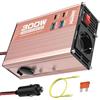 XWJNE 300W Inverter Auto 12V a 220V, Inverter con 1 Presa EU, 2 USB-A, 2 USB-C, Invertitore di Tensione Onda Modificata, Trasformatore per Laptop, Tablet, Smartphone, con Ventola e Protezione Multipla
